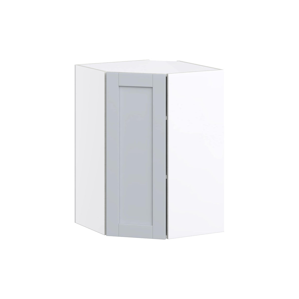 Hugo&Borg Charlesberg 24-in W x 35-in H x 14-in D Gray Diagonal Corner Wall Fully Assembled Cabinet (Flat Panel Shaker Style)