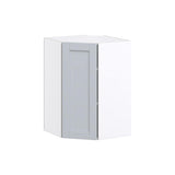 Hugo&Borg Charlesberg 24-in W x 35-in H x 14-in D Gray Diagonal Corner Wall Fully Assembled Cabinet (Flat Panel Shaker Style)