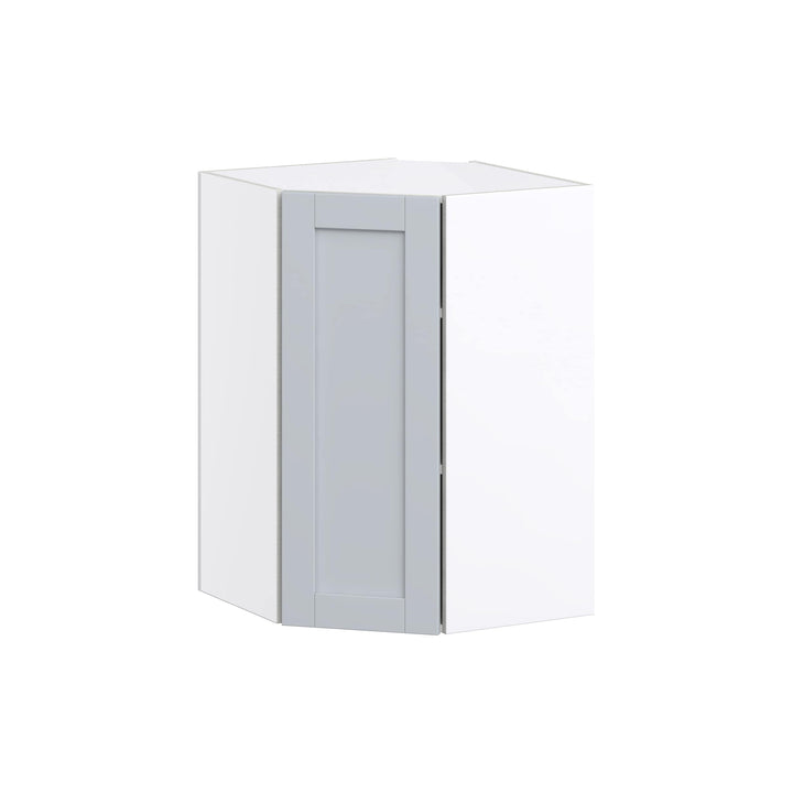 Hugo&Borg Charlesberg 24-in W x 35-in H x 14-in D Gray Diagonal Corner Wall Fully Assembled Cabinet (Flat Panel Shaker Style)