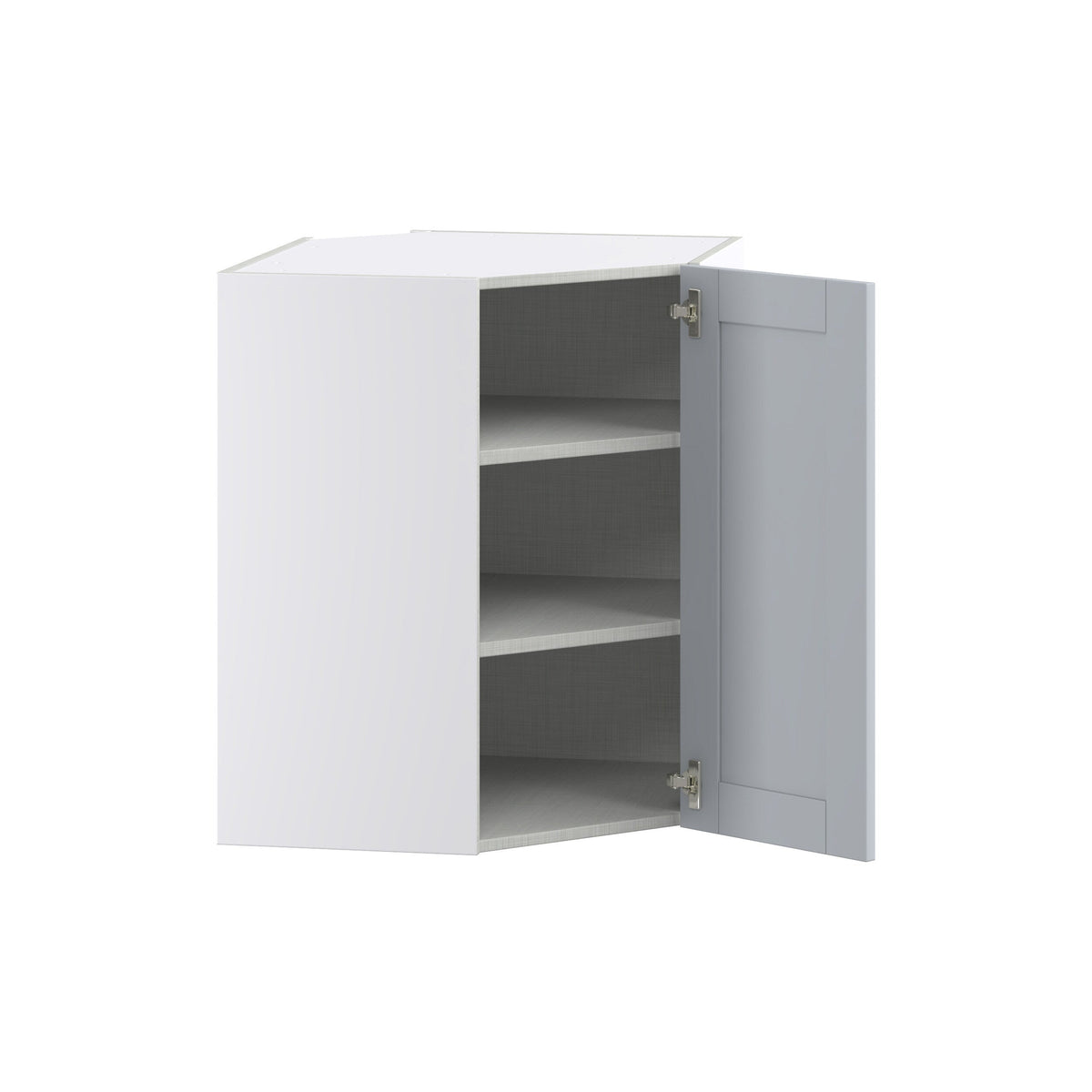 Hugo&Borg Charlesberg 24-in W x 30-in H x 14-in D Gray Diagonal Corner Wall Fully Assembled Cabinet (Flat Panel Shaker Style)