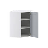 Hugo&Borg Charlesberg 24-in W x 30-in H x 14-in D Gray Diagonal Corner Wall Fully Assembled Cabinet (Flat Panel Shaker Style)