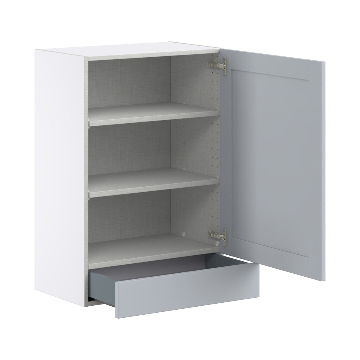 Hugo&Borg Charlesberg 24-in W x 35-in H x 14-in D Gray 1-Drawer Wall Fully Assembled Cabinet (Flat Panel Shaker Style)