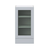 Hugo&Borg Charlesberg 18-in W x 35-in H x 14-in D Gray 2-Drawers Wall Fully Assembled Cabinet (Glass Panel Shaker Style)
