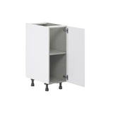 Hugo&Borg Jolie 12-in W x 34.5-in H x 24-in D Warm White Base Fully Assembled Cabinet (Flat Panel Shaker Door Style)