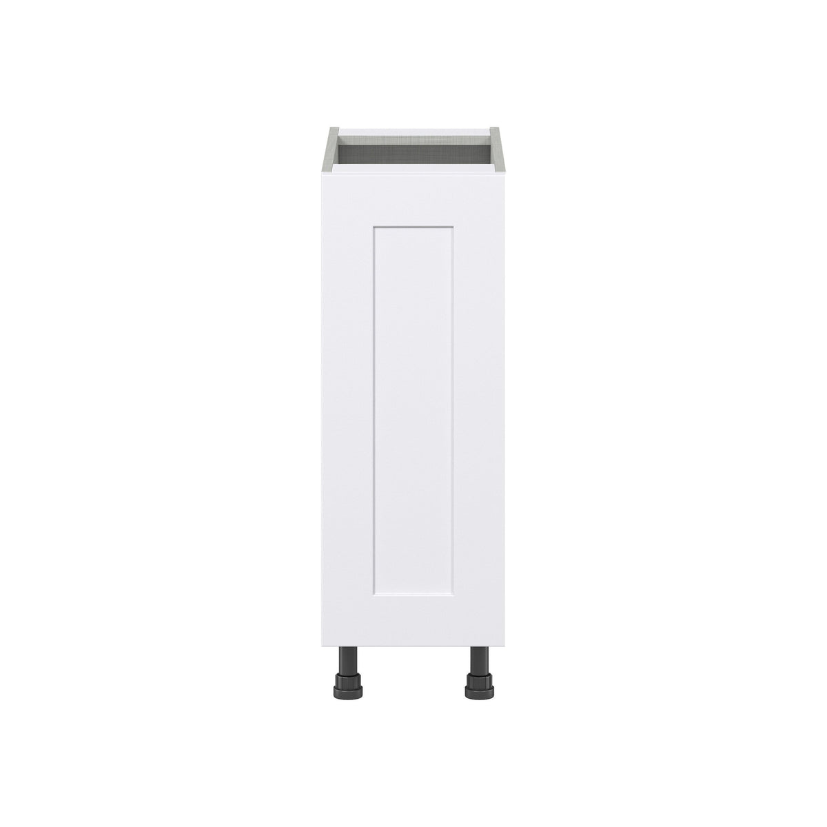 Hugo&Borg Jolie 12-in W x 34.5-in H x 24-in D Warm White Base Fully Assembled Cabinet (Flat Panel Shaker Door Style)