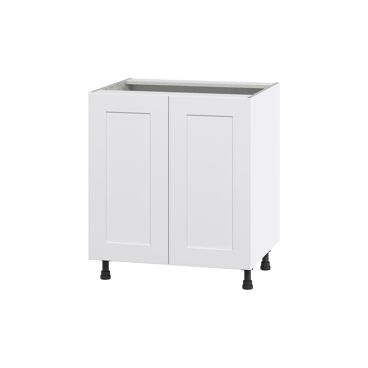 Hugo&Borg Jolie 30-in W x 34.5-in H x 24-in D Warm White Base Fully Assembled Cabinet (Flat Panel Shaker Door Style)