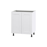 Hugo&Borg Jolie 30-in W x 34.5-in H x 24-in D Warm White Base Fully Assembled Cabinet (Flat Panel Shaker Door Style)