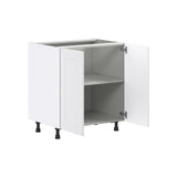 Hugo&Borg Jolie 30-in W x 34.5-in H x 24-in D Warm White Base Fully Assembled Cabinet (Flat Panel Shaker Door Style)