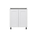 Hugo&Borg Jolie 30-in W x 34.5-in H x 24-in D Warm White Base Fully Assembled Cabinet (Flat Panel Shaker Door Style)
