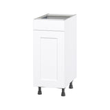 Hugo&Borg Jolie 15-in W x 34.5-in H x 24-in D Warm White 1-Drawer Base Fully Assembled Cabinet (Flat Panel Shaker Style)