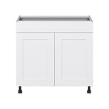 Hugo&Borg Jolie 36-in W x 34.5-in H x 24-in D Warm White 1-Drawer Base Fully Assembled Cabinet (Flat Panel Shaker Style)