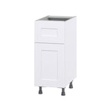 Hugo&Borg Jolie 15-in W x 34.5-in H x 24-in D Warm White 1-Drawer Base Fully Assembled Cabinet (Flat Panel Shaker Style)