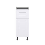 Hugo&Borg Jolie 15-in W x 34.5-in H x 24-in D Warm White 1-Drawer Base Fully Assembled Cabinet (Flat Panel Shaker Style)
