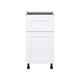 Hugo&Borg Jolie 18-in W x 34.5-in H x 24-in D Warm White 1-Drawer Base Fully Assembled Cabinet (Flat Panel Shaker Style)