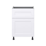 Hugo&Borg Jolie 24-in W x 34.5-in H x 24-in D Warm White 1-Drawer Base Fully Assembled Cabinet (Flat Panel Shaker Style)