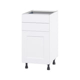 Hugo&Borg Jolie 18-in W x 34.5-in H x 24-in D Warm White 2-Drawers Base Fully Assembled Cabinet (Flat Panel Shaker Style)