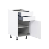 Hugo&Borg Jolie 18-in W x 34.5-in H x 24-in D Warm White 2-Drawers Base Fully Assembled Cabinet (Flat Panel Shaker Style)