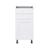 Hugo&Borg Jolie 18-in W x 34.5-in H x 24-in D Warm White 2-Drawers Base Fully Assembled Cabinet (Flat Panel Shaker Style)