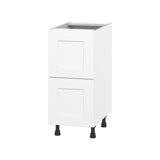Hugo&Borg Jolie 15-in W x 34.5-in H x 24-in D Warm White 2-Drawer Base Fully Assembled Cabinet