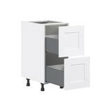Hugo&Borg Jolie 15-in W x 34.5-in H x 24-in D Warm White 2-Drawer Base Fully Assembled Cabinet