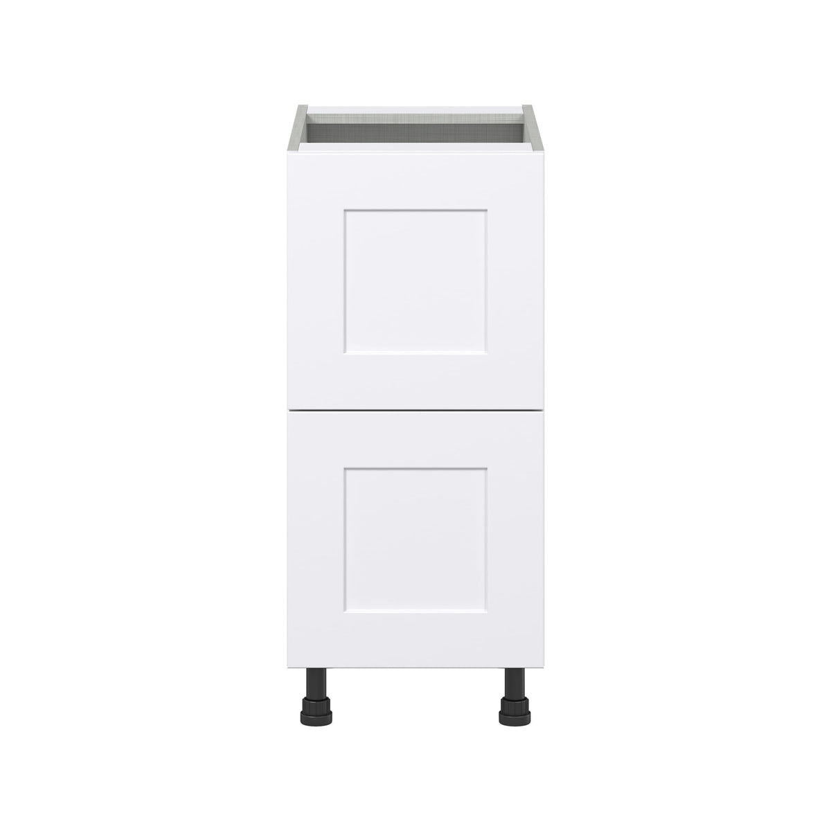 Hugo&Borg Jolie 15-in W x 34.5-in H x 24-in D Warm White 2-Drawer Base Fully Assembled Cabinet