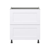 Hugo&Borg Jolie 30-in W x 34.5-in H x 25-in D Warm White 2-Drawer Base Fully Assembled Cabinet