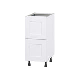 Hugo&Borg Jolie 15-in W x 34.5-in H x 24-in D Warm White 2-Drawer Base Fully Assembled Cabinet