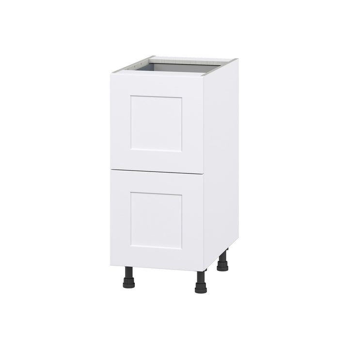 Hugo&Borg Jolie 15-in W x 34.5-in H x 24-in D Warm White 2-Drawer Base Fully Assembled Cabinet