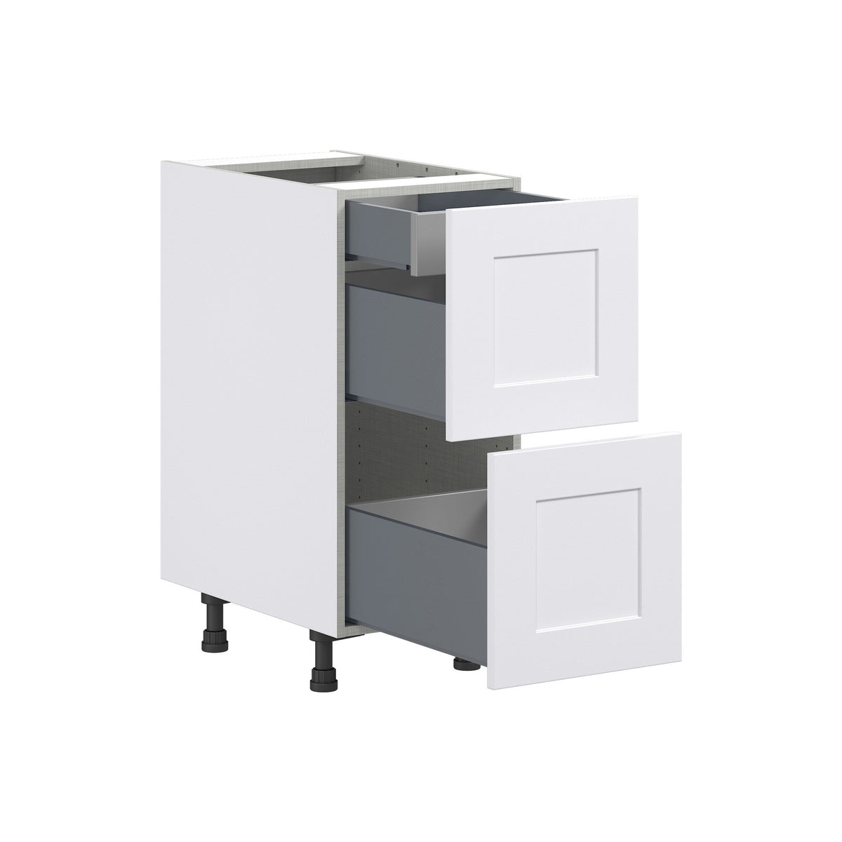 Hugo&Borg Jolie 15-in W x 34.5-in H x 24-in D Warm White 2-Drawer Base Fully Assembled Cabinet