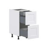 Hugo&Borg Jolie 15-in W x 34.5-in H x 24-in D Warm White 2-Drawer Base Fully Assembled Cabinet