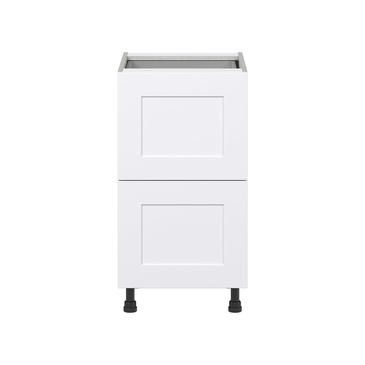 Hugo&Borg Jolie 18-in W x 34.5-in H x 24-in D Warm White 2-Drawer Base Fully Assembled Cabinet
