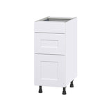 Hugo&Borg Jolie 15-in W x 34.5-in H x 24-in D Warm White 3-Drawer Base Fully Assembled Cabinet