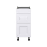 Hugo&Borg Jolie 15-in W x 34.5-in H x 24-in D Warm White 3-Drawer Base Fully Assembled Cabinet