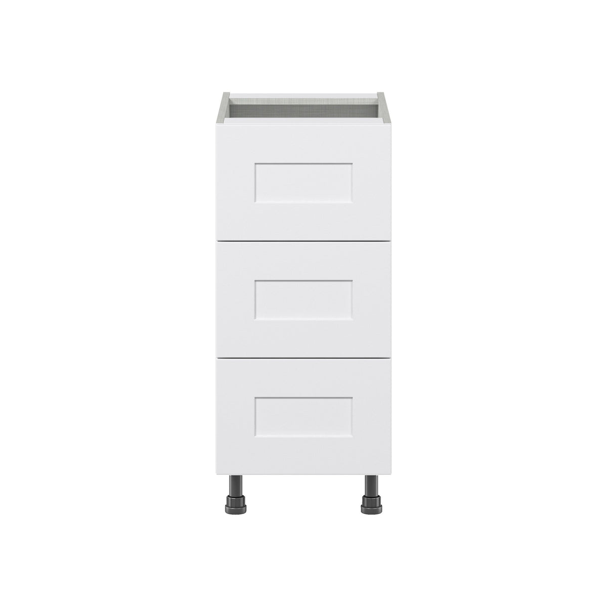 Hugo&Borg Jolie 15-in W x 34.5-in H x 24-in D Warm White 3-Drawer Base Fully Assembled Cabinet
