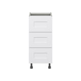 Hugo&Borg Jolie 15-in W x 34.5-in H x 24-in D Warm White 3-Drawer Base Fully Assembled Cabinet