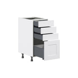 Hugo&Borg Jolie 15-in W x 34.5-in H x 25-in D Warm White 4-Drawer Base Fully Assembled Cabinet