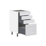 Hugo&Borg Jolie 18-in W x 34.5-in H x 24-in D Warm White 4-Drawer Base Fully Assembled Cabinet