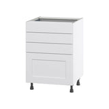 Hugo&Borg Jolie 24-in W x 34.5-in H x 24-in D Warm White 4-Drawer Base Fully Assembled Cabinet