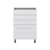 Hugo&Borg Jolie 24-in W x 34.5-in H x 24-in D Warm White 4-Drawer Base Fully Assembled Cabinet