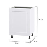 Hugo&Borg Jolie 24-in W x 34.5-in H x 24-in D Warm White Sink Base Fully Assembled Cabinet (Flat Panel Shaker Style)