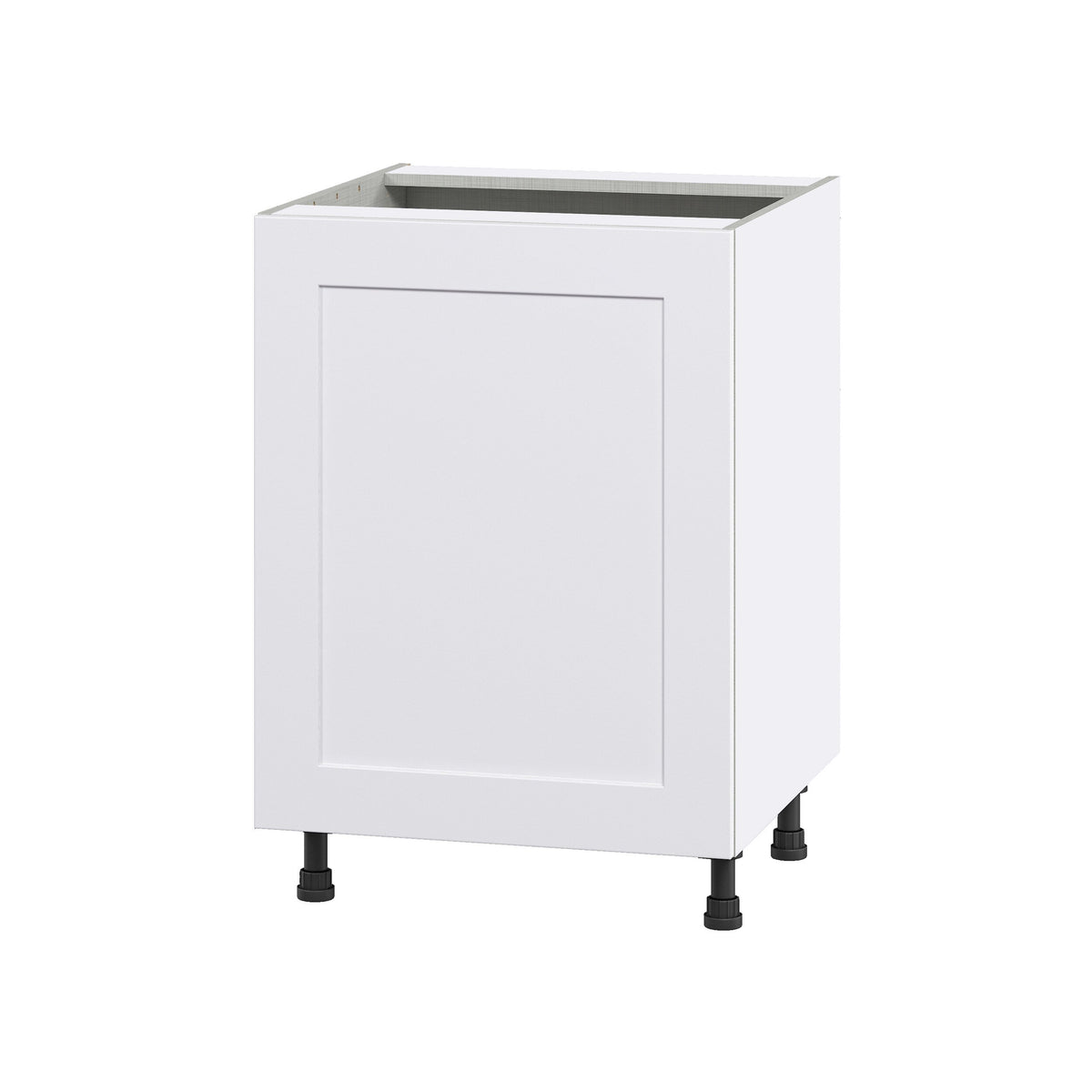 Hugo&Borg Jolie 24-in W x 34.5-in H x 24-in D Warm White Sink Base Fully Assembled Cabinet (Flat Panel Shaker Style)
