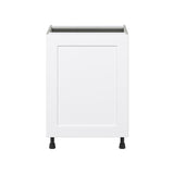 Hugo&Borg Jolie 24-in W x 34.5-in H x 24-in D Warm White Sink Base Fully Assembled Cabinet (Flat Panel Shaker Style)