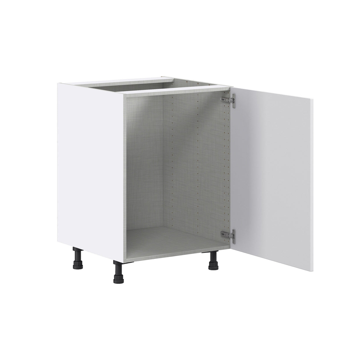 Hugo&Borg Jolie 24-in W x 34.5-in H x 24-in D Warm White Sink Base Fully Assembled Cabinet (Flat Panel Shaker Style)