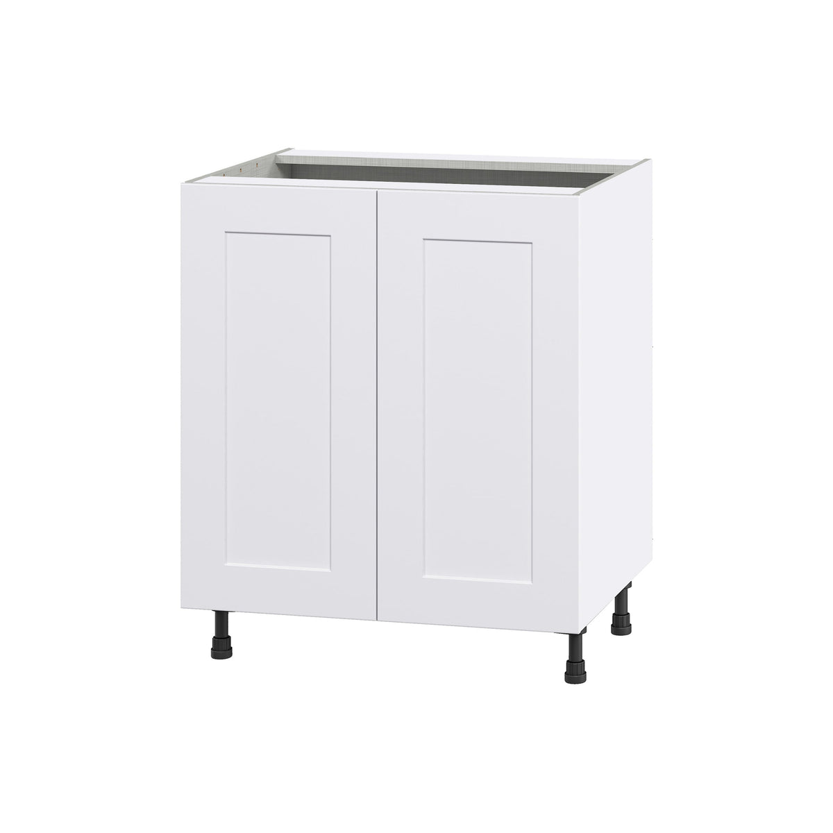 Hugo&Borg Jolie 30-in W x 34.5-in H x 24-in D Warm White Sink Base Fully Assembled Cabinet (Flat Panel Shaker Style)