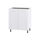 Hugo&Borg Jolie 30-in W x 34.5-in H x 24-in D Warm White Sink Base Fully Assembled Cabinet (Flat Panel Shaker Style)
