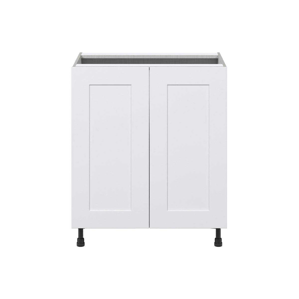 Hugo&Borg Jolie 30-in W x 34.5-in H x 24-in D Warm White Sink Base Fully Assembled Cabinet (Flat Panel Shaker Style)