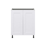 Hugo&Borg Jolie 30-in W x 34.5-in H x 24-in D Warm White Sink Base Fully Assembled Cabinet (Flat Panel Shaker Style)
