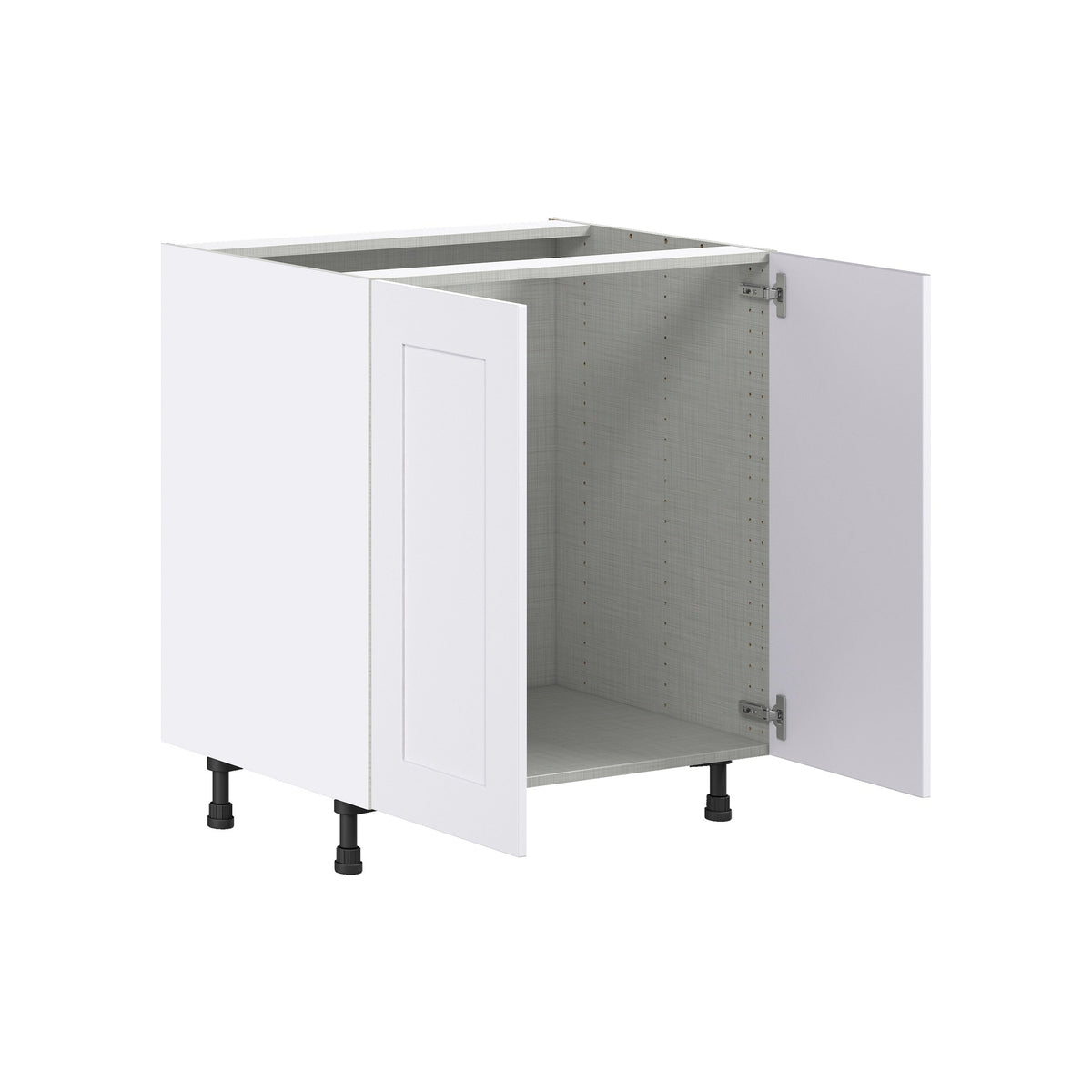 Hugo&Borg Jolie 30-in W x 34.5-in H x 24-in D Warm White Sink Base Fully Assembled Cabinet (Flat Panel Shaker Style)