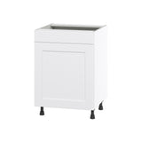 Hugo&Borg Jolie 24-in W x 34.5-in H x 24-in D Warm White Sink Base Fully Assembled Cabinet (Flat Panel Shaker Style)
