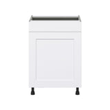Hugo&Borg Jolie 24-in W x 34.5-in H x 24-in D Warm White Sink Base Fully Assembled Cabinet (Flat Panel Shaker Style)
